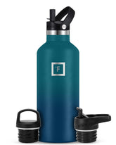 IRON °FLASK 32oz Dark Night side view, ideal for all-day hiking hydration.