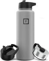 IRON °FLASK 40oz Graphite with wide mouth for easy filling and cleaning on hikes