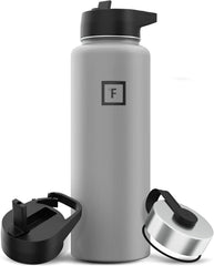 IRON °FLASK 40oz Graphite with wide mouth for easy filling and cleaning on hikes