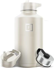 IRON °FLASK 64oz cashmere-cream wide-mouth for easy filling and cleaning