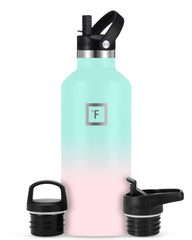 IRON °FLASK Bubble Gum 32oz front view for outdoor hydration on trails