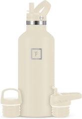 IRON °FLASK cashmere-cream bottle closeup showcasing durable finish for daily hydration
