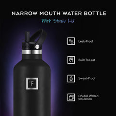 IRON °FLASK straw lid in use during a hike