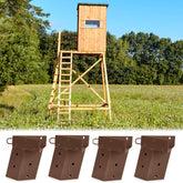 Iron Forge Tools deer stand bracket angle view shows sturdy 8° design for stable loads.
