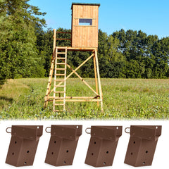 Iron Forge Tools deer stand bracket angle view shows sturdy 8° design for stable loads.