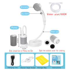 Iron Hammer Camp Shower high water-flow mode supports fast outdoor rinses