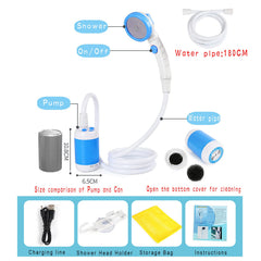 Iron Hammer camp shower water flow option highlights flexible rinse options.