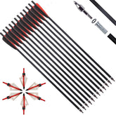 IRQ 20-inch carbon crossbow bolts for accurate field shots.