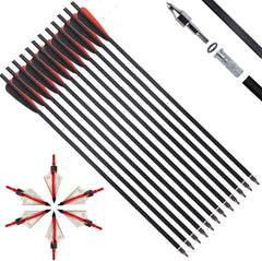 IRQ 20-inch carbon crossbow bolts for accurate field shots.