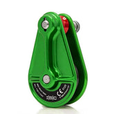 ISC Compact Rigging Pulley front view with color-coded cheeks for quick size identification.