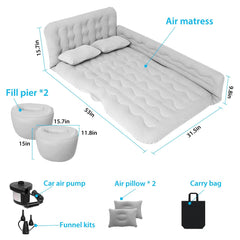 ISWEES car bed mattress trunk-use shows full inflate utility for trunk camping