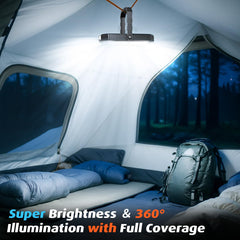 iToncs LED camping lantern side view emphasizes compact form and easy transport.