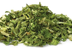 It's Delish dried celery flakes bulk bag front view for pantry seasoning.