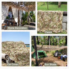 iunio camo netting corner strings allow easy hanging and quick setup.