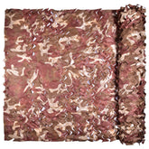 iunio camo netting desert camouflage rolled for easy transport and quick setup.