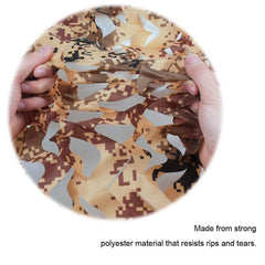 iunio camo netting used as field sunshade to reduce glare and stay cool