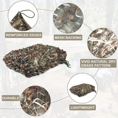 iunio camo netting 150D Oxford fabric dries quickly and minimizes glare
