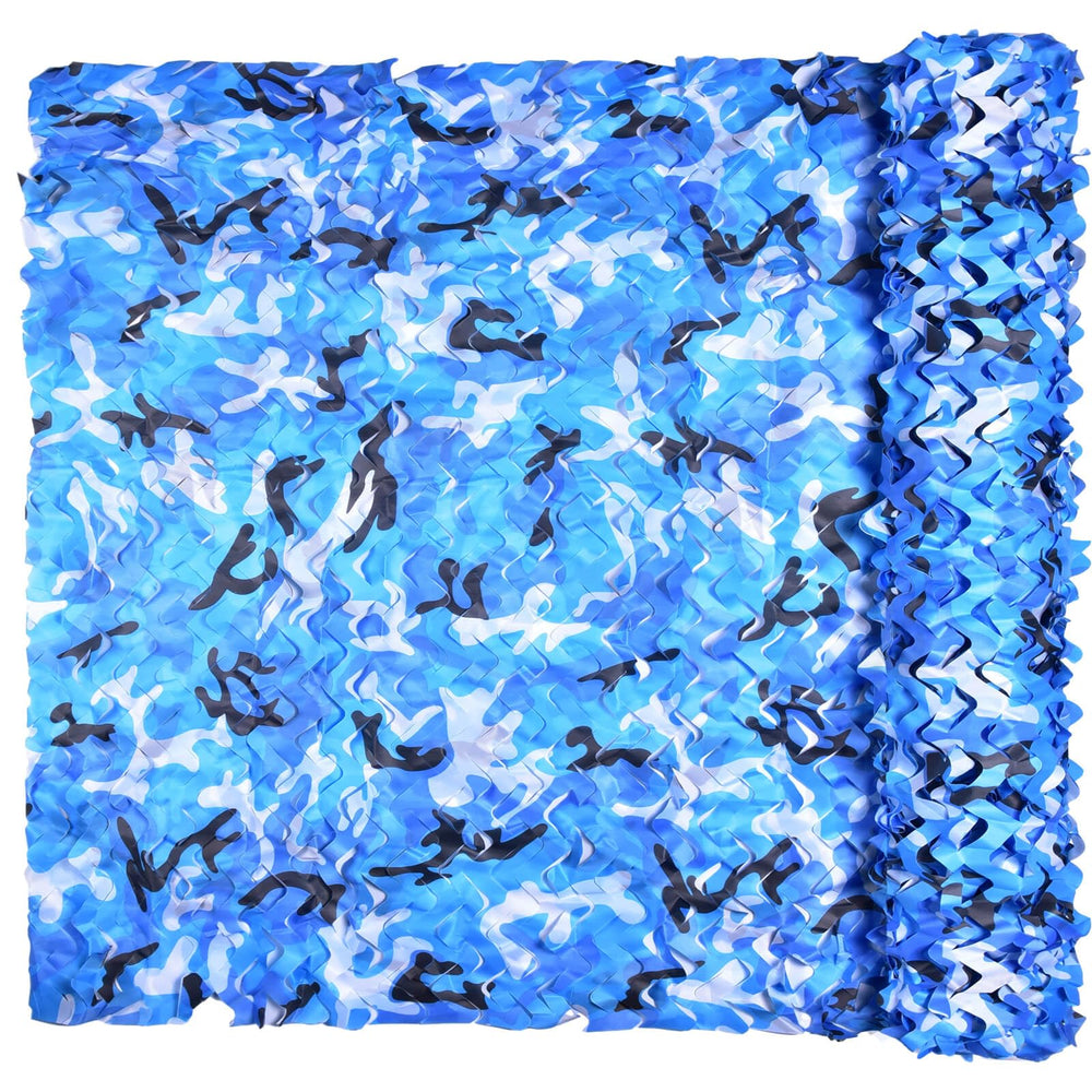 iunio camo netting roll aqua blue shows lightweight concealment for hunting and decor