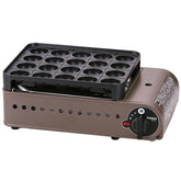 Iwatani cassette takoyaki device front view showing compact portable build for gatherings.
