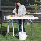 IWDOO fish cleaning table folding setup for easy outdoor cleanup