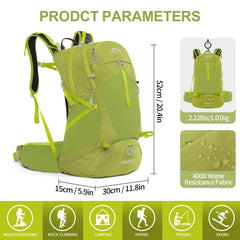 IX INOXTO hiking backpack ergonomic breathable back panel supports longer hikes