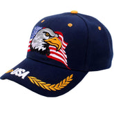 IZUS USA Flag Eagles Hat front view with bold embroidery for patriotic style.