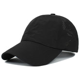 IZUS Womens Quick-Drying Criss-Cross Baseball Cap pony-tail hole for easy ponytail wear on hot days.