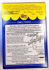 Golden crispy crab coated with J.O. Soft Crab Batter 10 OZ