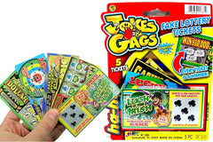JA-RU fake lottery tickets pack with realistic designs for playful office pranks.