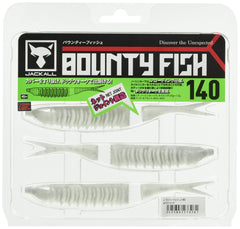 Jackall Bounty Fish 140 White Shad front view shows slim profile for precise casting