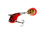 Jackall JKL Deracoup 1/4oz HL Redtig close-up for precise dosing.