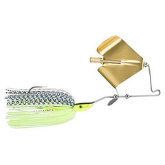 Jackall Firecracker 3/8oz Black Back Chartreuse tail view presents an action-ready profile