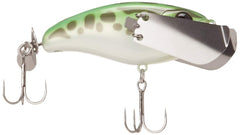 Jackall Pompadour Jr GF Green Frog, front view, ideal for topwater bass action