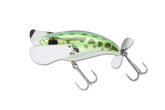 Jackall Pompadour 79 Top Water Frog Bone Green lure ready for surface strikes