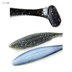 Jackall Rhythm Wave 4.8in Sexy Pink Smelt, side view, triggers bites on jig and drop shot.