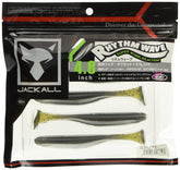 Jackall Worm Rhythm Wave 4.8 Watermelon Pepper product shot for versatile bass fishing
