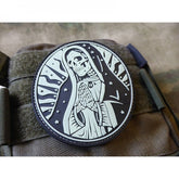 Jackets To Go JTG Santa Muerte 3D rubber patch front view for bold, quick identification