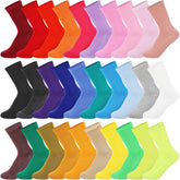 Jadive 30-pair crew socks pack close-up highlighting color variety for daily outfits