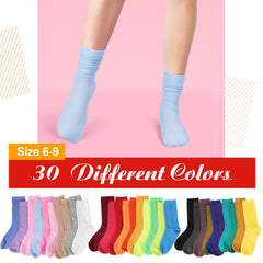 Jadive women's athletic socks on foot, ready for gym or run