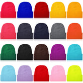 JaGely 20-pcs knit cuffed beanies assortment provides colorful winter warmth.