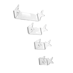 Set of four lure display stands in clear acrylic