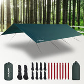 JAICOM camping tarp 10x16.4ft folded for easy transport and quick setup