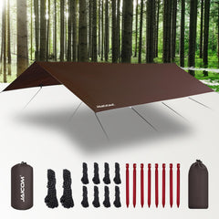 JAICOM tarp setup for hammock provides versatile shelter and outdoor comfort.