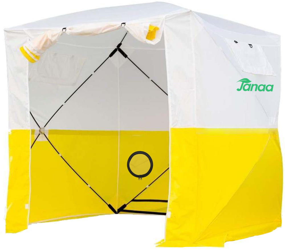 JAX3 work tent pop-up setup demonstrates fast, tool-free assembly on site