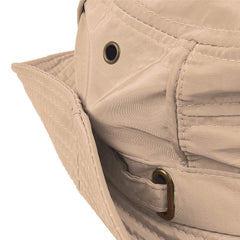 Janey&Rubbins waterproof safari hat folded packable design fits pocket for travel.