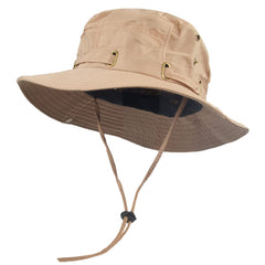 Janey&Rubbins waterproof safari hat front view with sun protection for outdoor adventures.