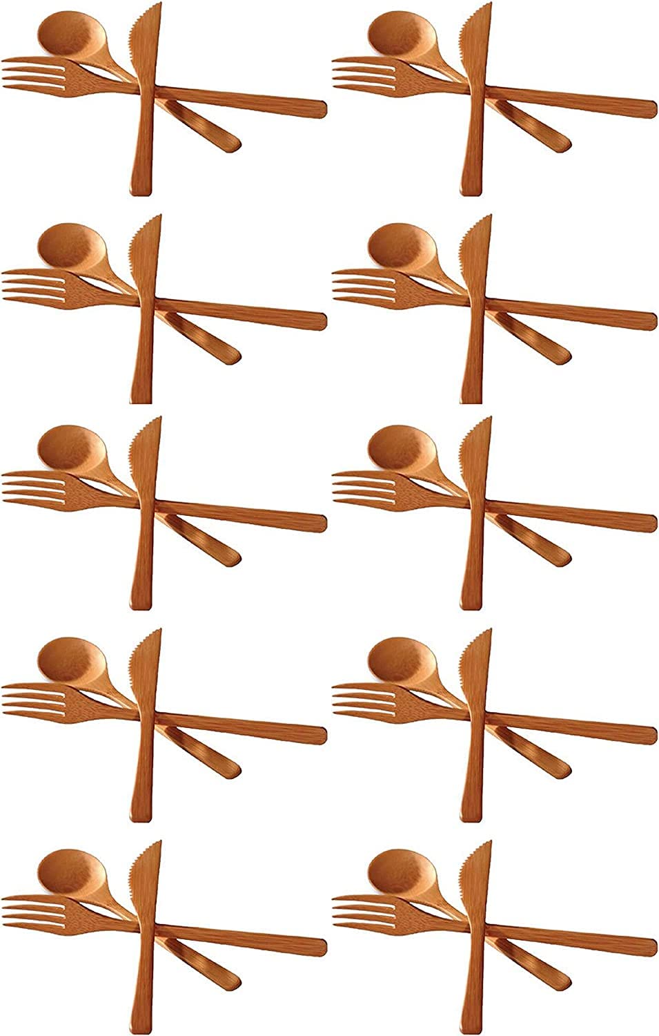 JapanBargain bamboo 3pc set close-up for everyday eco-friendly dining.