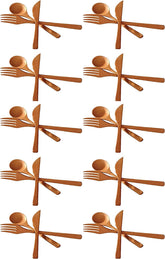JapanBargain bamboo 3pc set close-up for everyday eco-friendly dining.