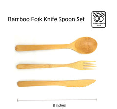 JapanBargain bamboo utensils travel-friendly compact shot for on-the-go meals.