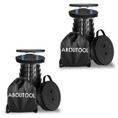 JarryStart collapsible stool with removable cushion offers camping comfort.